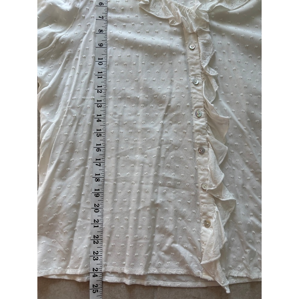 Sundance Top Womens XL White Ruffle Fairy Cottage Boho Peasant Capsule - Picture 6 of 6